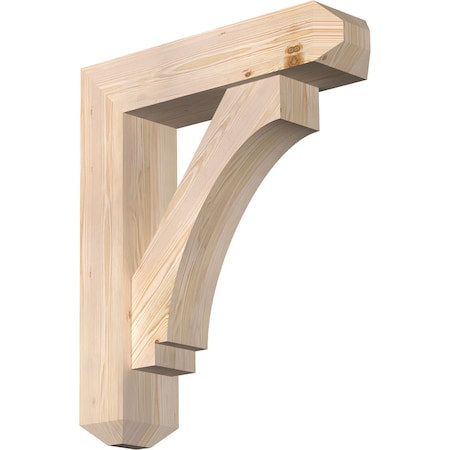 Ekena Millwork Imperial Craftsman Smooth Bracket w/ Offset Brace, Douglas Fir, 7 1/2"W x 30"D x 36"H BKT0806X30X36IMP04SDF
